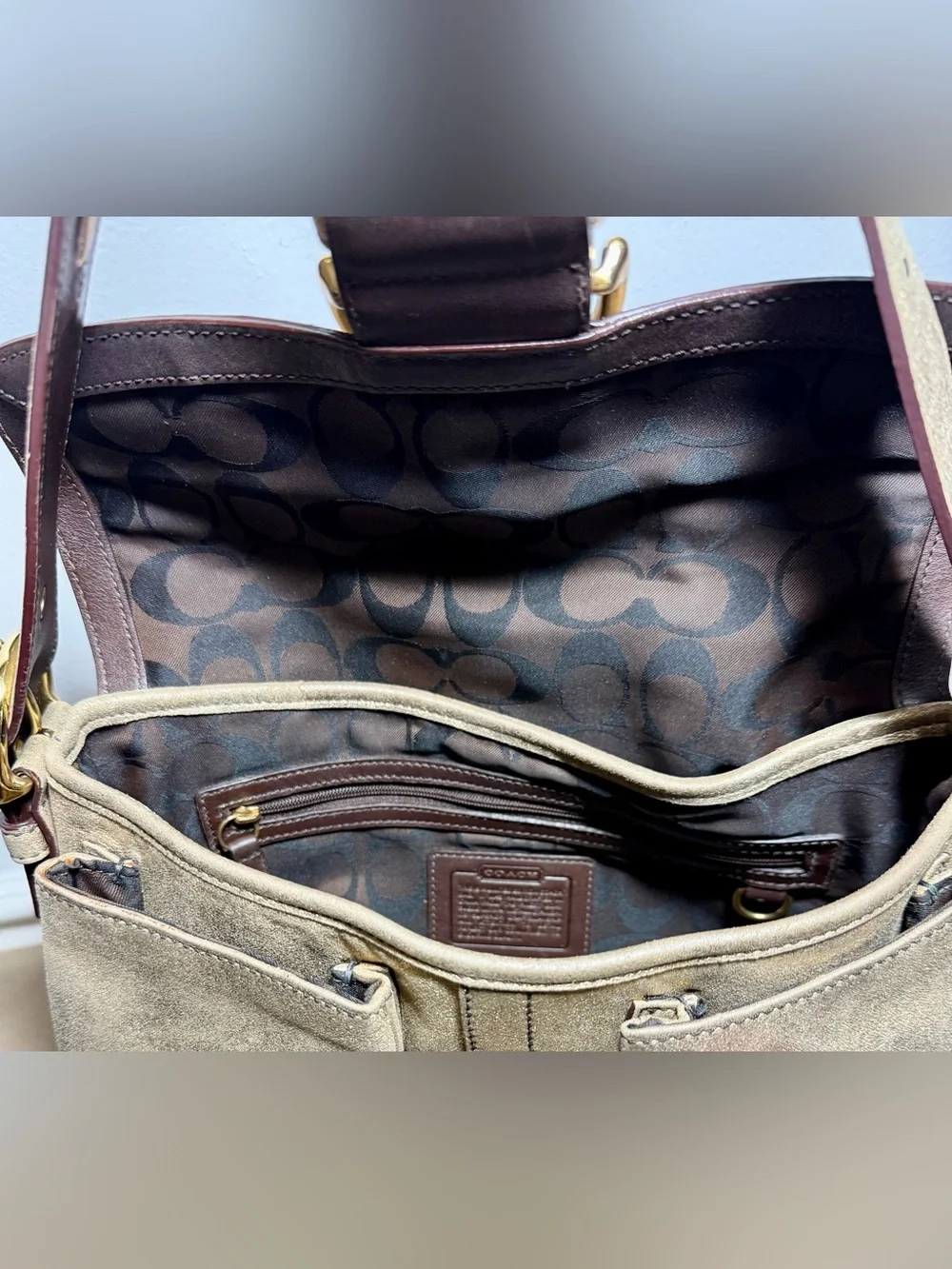 ✨ Rare Vintage Coach Soho Limited Edition Metallic Goat Suede Bag #3663 ✨ - Picture 5 of 8
